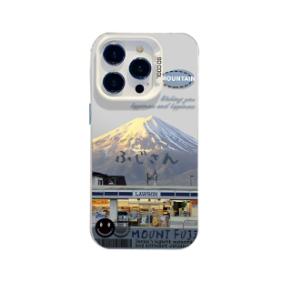 富士山手机壳适用苹果16风景iphone15promax日系14plus情侣13mini雪山12新款11小众x高级感8复古17文艺xs套7