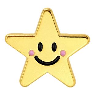 时尚开心微笑星星胸针可爱卡通包包衣服装饰别针学生表扬奖励礼物
