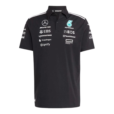 Adidas/阿迪达斯正品TEAMS25新款男黑白色经典短袖Polo衫JW5391