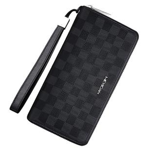 稻草人新款钱包男士长款手拿真皮拉链零钱卡包一体皮夹大容量轻奢