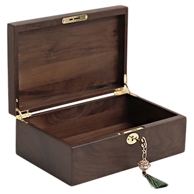 黑胡桃木百宝箱收纳盒