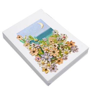 油画棒专用纸8*8cm10*10画纸正方形油画纸a4画画纸350克a5纸加厚细纹纸20*20厘米重彩软性油画棒纸10*15cm