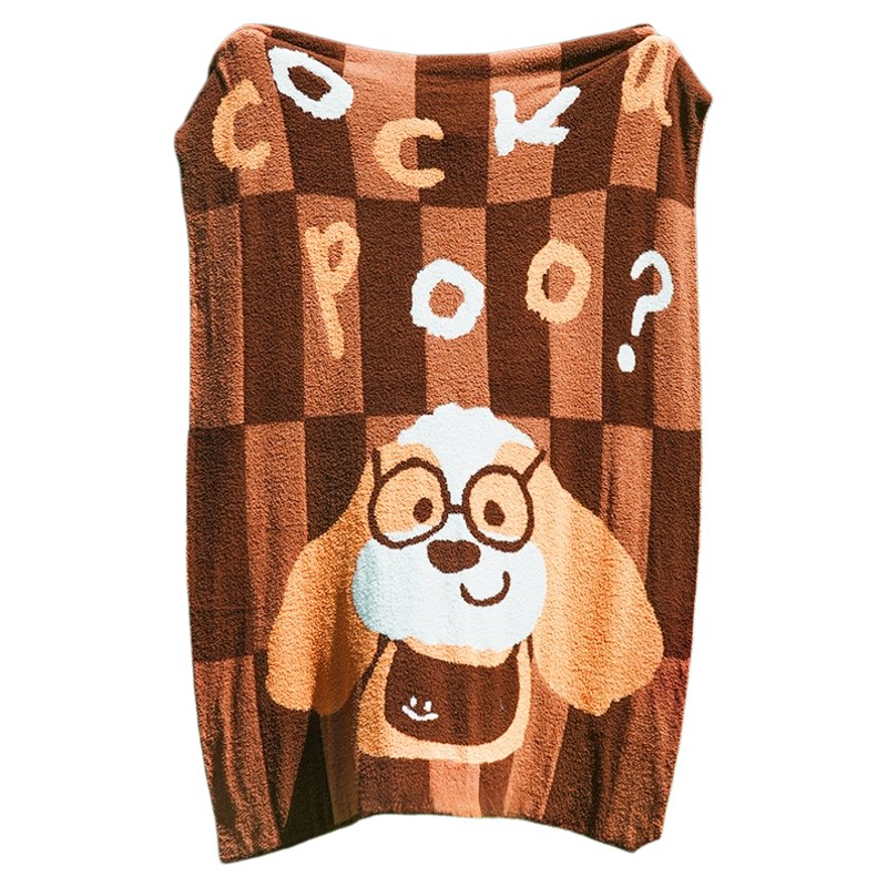kokodesign原创可卡布犬盖毯