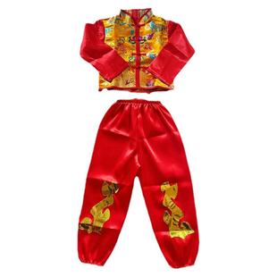 秧歌服女喜庆风演出服开门红中老年腰鼓广场扇子舞中国风男打鼓服