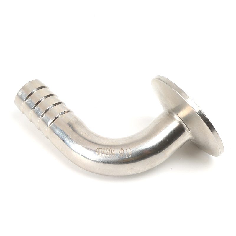 SS304SS316L不锈钢90度快装弯头皮管