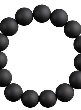 乌金黑曜石手链磨砂串珠五行补水