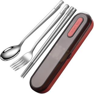 316筷子勺子叉子收纳盒餐具单人学生便捷式成人外带套装一人专用