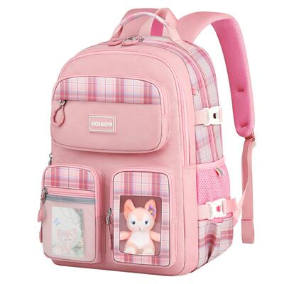 爱迪生书包女小学生减负护脊背包