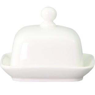 创意陶瓷牛油碟寿司碟带盖方形芝士黄油盒西餐奶酪盒BUTTER DISH