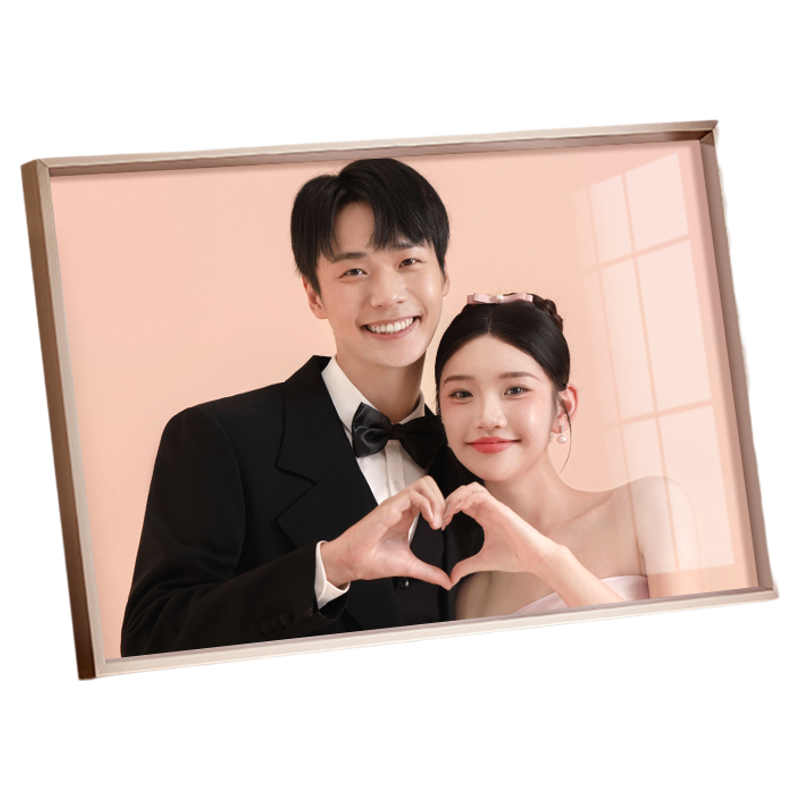 婚纱照相框定制摆台高级感加打印洗结婚照片相片放大做成摆台摆件