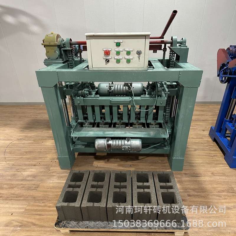 加宽型4-35B半自动制砖机混凝土链条砖机空心砖机生产厂家