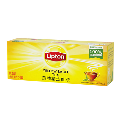 立顿红茶茶包25包袋装茶