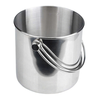 不锈钢大中小加厚双线手提冰桶冰粒桶带隔水酒吧冰块桶酒吧桶小桶