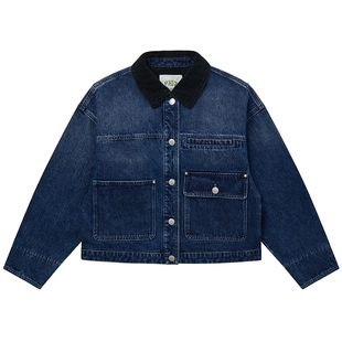 【专柜正品】Hazzys哈吉斯春夏宽松短外套女士休闲时尚牛仔夹克