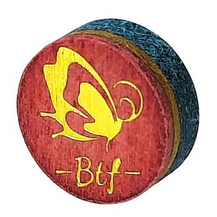 BTF蝴蝶皮头台球杆皮头高端小头杆台球桌球斯诺克彩虹皮头用品