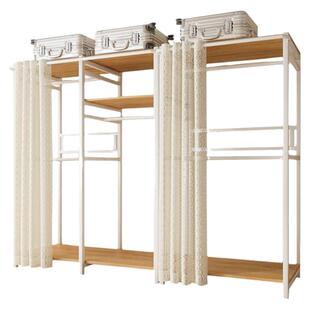 洞洞板衣帽架落地卧室衣架开放式衣柜家用组合衣架衣帽间置物架