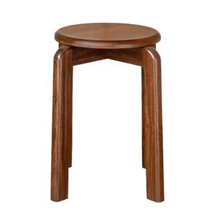 实木凳子圆凳家用可叠放客厅新中式餐凳木头凳子现代简约矮凳板凳