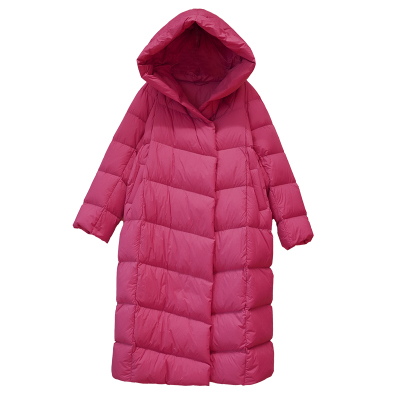 木子理想胖mm90白鸭绒长款羽绒服