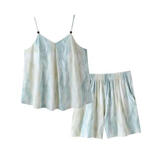 带胸垫睡衣女士夏季莫代尔吊带背心短裤薄款冰丝夏款可外穿家居服
