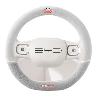 比亚迪汉25款海鸥海豚元UP宋plus唐dmi秦L海豹06方向盘套冬季毛绒
