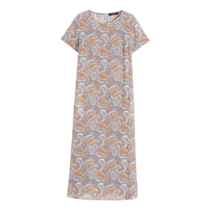 【春夏新降】Weekend MaxMara 26女装印花真丝连衣裙5221046206