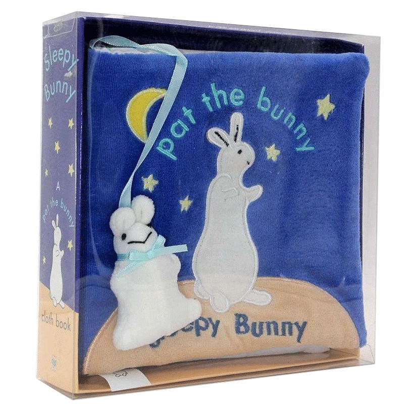 Sleepy Bunny Pat the Bunny晚安睡着拍拍小兔子Cloth Books0-2岁触摸布书睡前故事美国Golden Books金奖PattheBunny