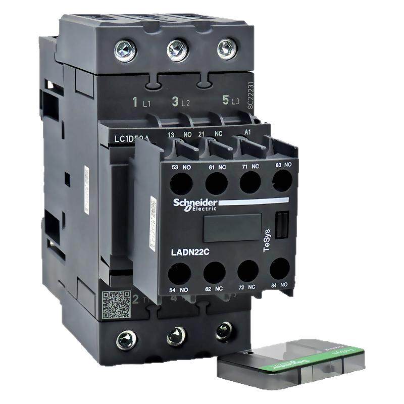 正品施耐德LC1D交流接触器带辅助触点LADN11 22C LAD8N11侧装接点