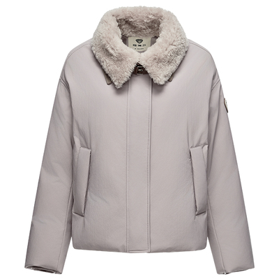 坦博尔新款巴恩风鹅绒服羊羔绒