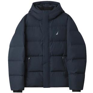 【白鹅绒】NAUTICA/诺帝卡男装25冬季防泼水轻盈连帽羽绒服面包服