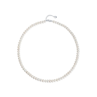 京润珍珠 遇·纯珍淡水珍珠项链6-7mm白色近圆形珠宝送女友礼物D