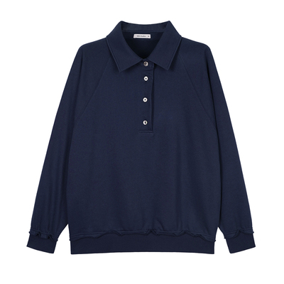 经典miu风大polo领宽松卫衣