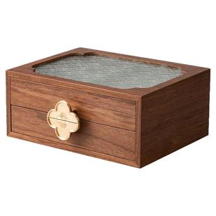 首饰收纳盒木质新中式高档精致三金五金黄金珠宝盒实用新婚礼物