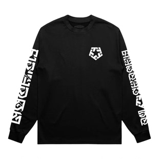 TRIBAL美式嘻哈涂鸦部落字长袖T恤街舞滑板oldschool高街vibe上衣