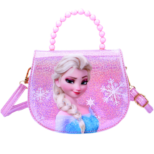 艾莎公主小包包儿童小女孩斜背包女童外出包斜挎包宝宝洋气手提包