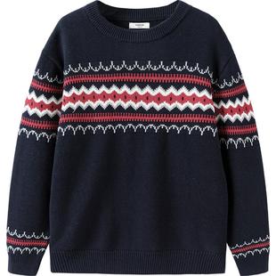 巴拉巴拉儿童针织衫男童女童纯棉毛衣秋冬季装新款童装宝宝打底衫