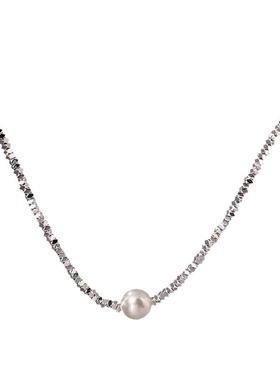 轻奢小众碎银子锁骨链女