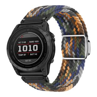 适用Garmin佳明965手表表带Fenix7X尼龙6X磁吸5XPlus编织Forerunner955/945本能2X/EpixPro泰铁时7amoled腕带