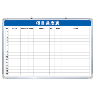 项目进度看板 白板写字板定制内容定做小黑板车间工厂办公室可擦吸磁性大看板挂墙式免费设计支持定制当天发