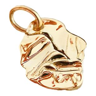 韩国时尚流行14k黄金吊坠 气质个性不规则树叶Au585彩金锁骨链坠