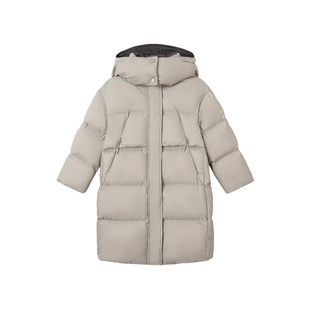 柒号童仓女童重工加厚保暖羽绒服冬装新款儿童白鸭绒黑金时尚外套