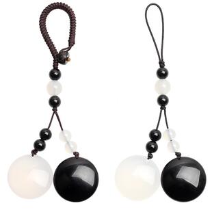 玛瑙围棋钥匙扣棋子挂件象棋周边黑白五子棋吊坠手链棋盘棋魂礼物