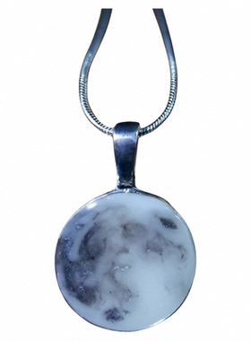 加拿大代购手作手绘发光银项链