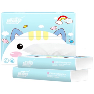 幽幽草婴儿软抽纸巾新生儿宝宝用原木面巾纸无香3层6包抽纸餐巾纸