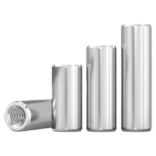 GB120 304不锈钢内螺纹圆柱销内牙销子钉带孔定位销双头销钉带孔