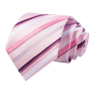猎尚商务领带正装8cm粉色条纹箭头型男女韩版时尚斜纹领带
