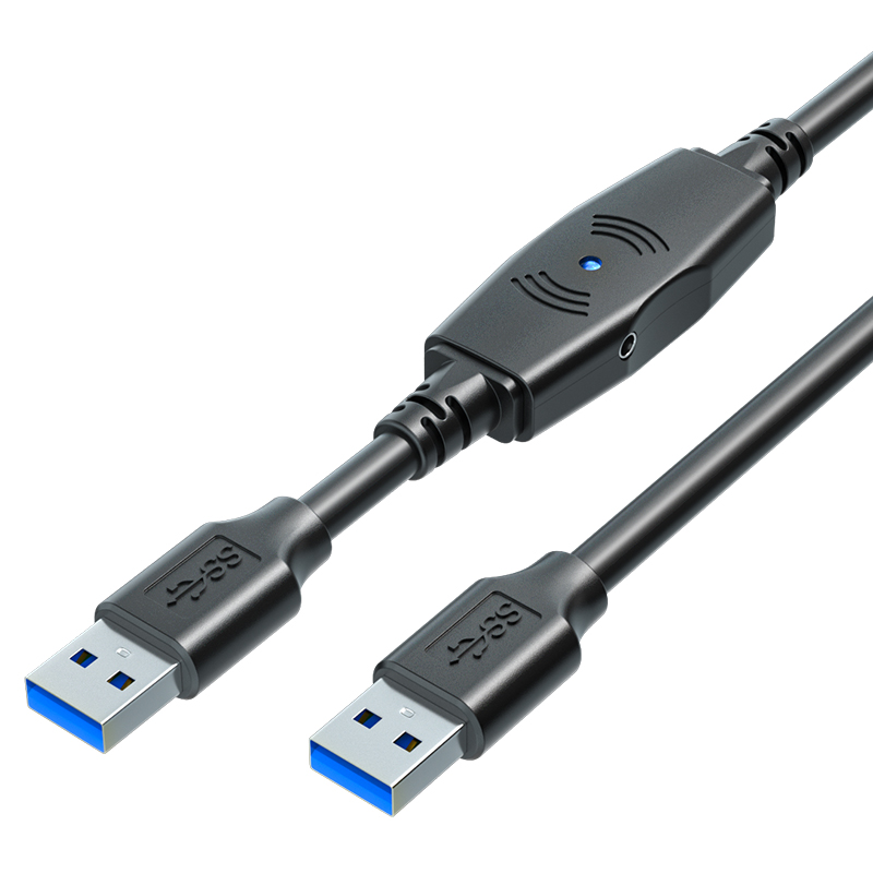 斯格USB3.0公对公带芯片连接线