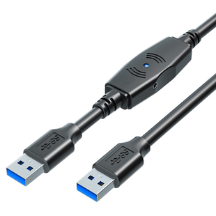 斯格USB3.0公对公延长线3.0双公数据线带芯片视频会议直播摄像头硬盘笔记本机顶盒转换连接线5/10/15/20/30米