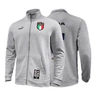 彪马保暖外套PUMA世界杯意大利足球队上衣秋冬立领运动服针织夹克