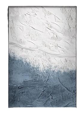 现代抽象玄关装饰画蓝色肌理走廊过道挂画北欧客厅沙发背景墙壁画