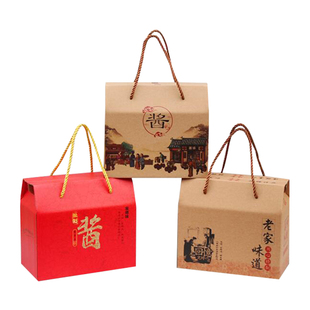 通用辣椒酱牛肉酱芝麻酱外包装盒礼品盒海鲜酱黄豆酱花生酱纸礼盒